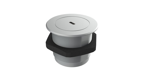 Metalline® Circular-Line Modüler Hızlı Şarj Kutusu- USB-C-Gümüş