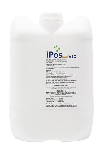 iPos Care Asc® Stabilize Edilmiş Klordioksit (0,03PPM) 20 LT