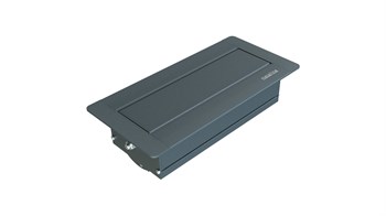 Metalline® Sole-Line Dönmeli Masaüstü Priz Kutusu USB-A / USB-C - Antrasit
