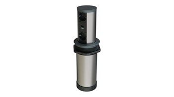 Metalline® Tower-Line Bas-Aç Masaüstü Priz Kutusu USB-A , USB-C - Antrasit