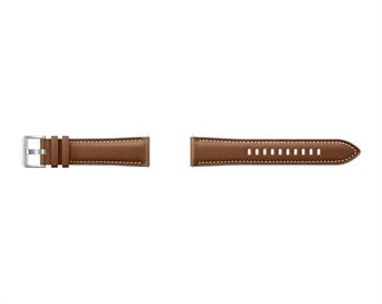 Samsung Galaxy Watch (20mm) Kahverengi Dikişli Deri Kordon
